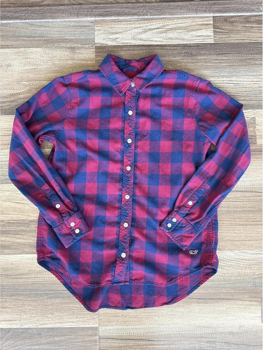 Vineyard Vines Buffalo Plaid Button Down Shirt Women’s 0